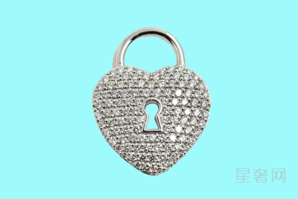 蒂芙尼心形满钻挂锁项链钻石回收价格由档次定义