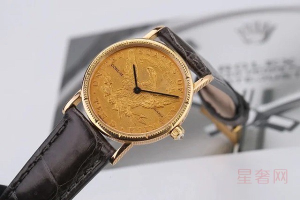 二手昆仑18K黄金石英手表展示图