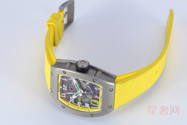 理查德米尔 RM005钛合金自动机械黄色腕表图