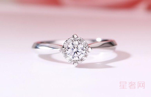 二手钻石世家倾心一诺钻戒18K金钻石戒指求婚结婚戒指女戒图