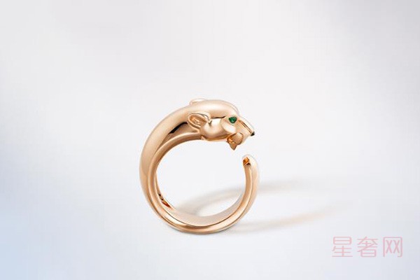 二手卡地亚猎豹系列玫瑰金戒指图片