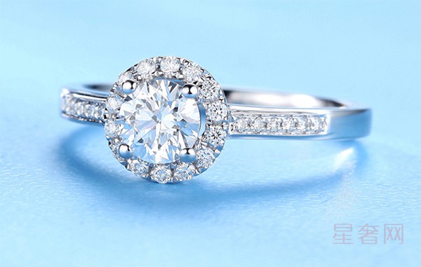 二手佐卡伊摩天轮18k金显钻款钻戒女求婚结婚钻石戒指图