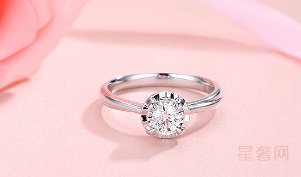 二手钻石世家 18K金钻石戒指求婚戒指30分女戒图