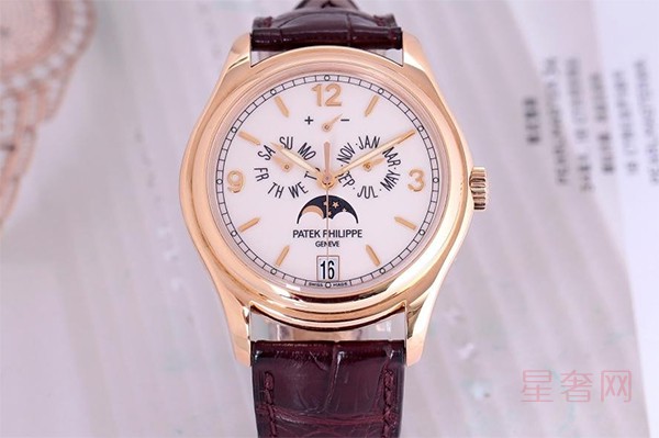 二手百达翡丽复杂功能计时系列 18K黄金奢侈品自动机械男士手表图