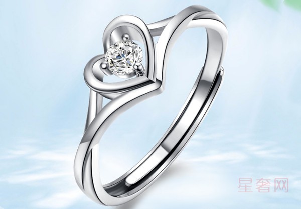二手零点在线钻石戒指结婚求婚婚戒心形女戒图