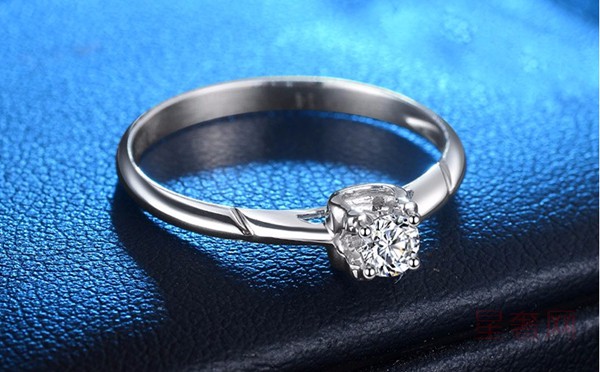 二手蓝色多瑙河罗马假日系列白18K金钻石戒指简美时代系列图