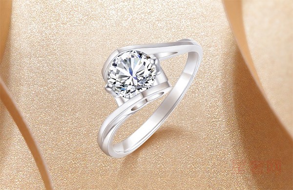 二手克徕帝天使之吻系列铂金钻戒女戒求婚结婚钻石戒指图