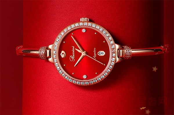 二手罗西尼CHIC系列时尚石英锆钻玫瑰金钢带手表图